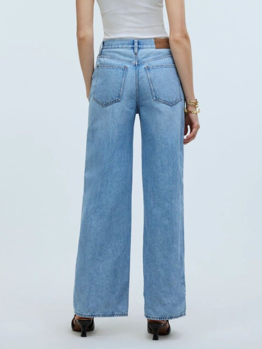 Madewell Ahern Wash Superwide-Leg Jeans Size 25 Denim 54940 - Picture 3 of 13